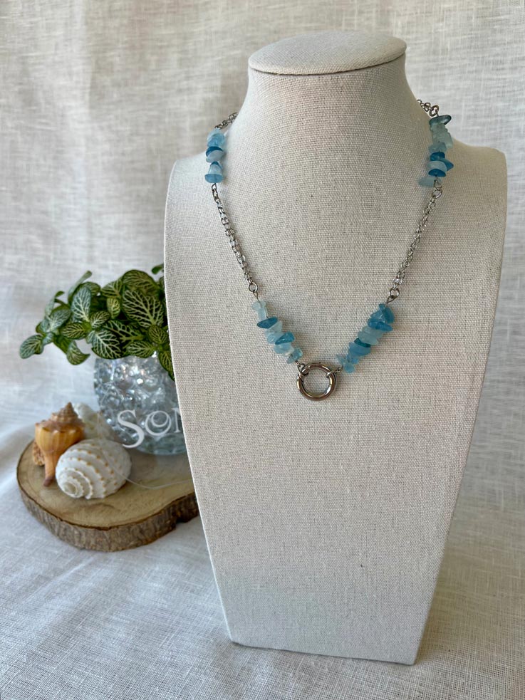 Collier Abie - Aigue Marine