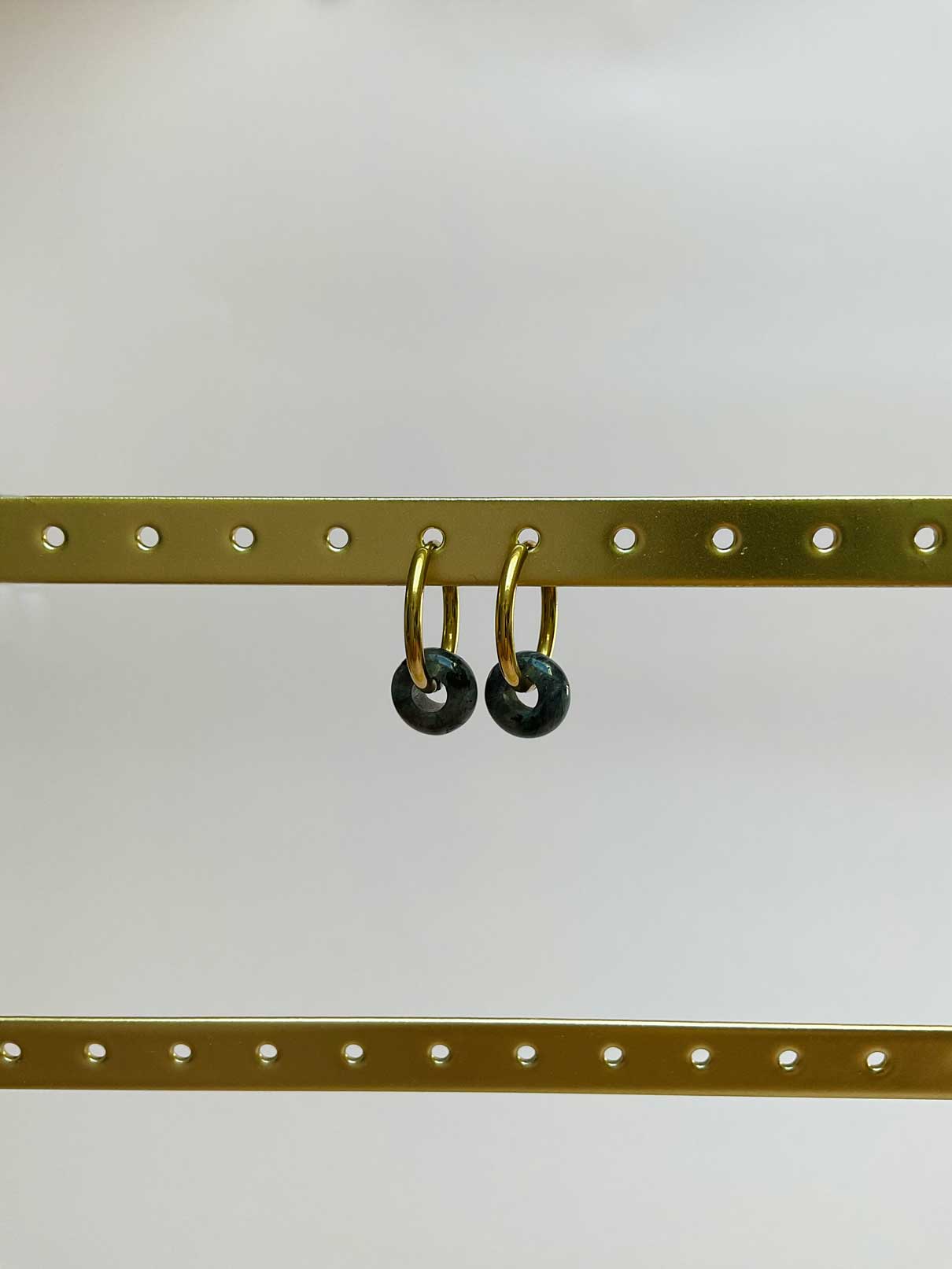 Boucles d'oreilles Dani - Agate Mousse