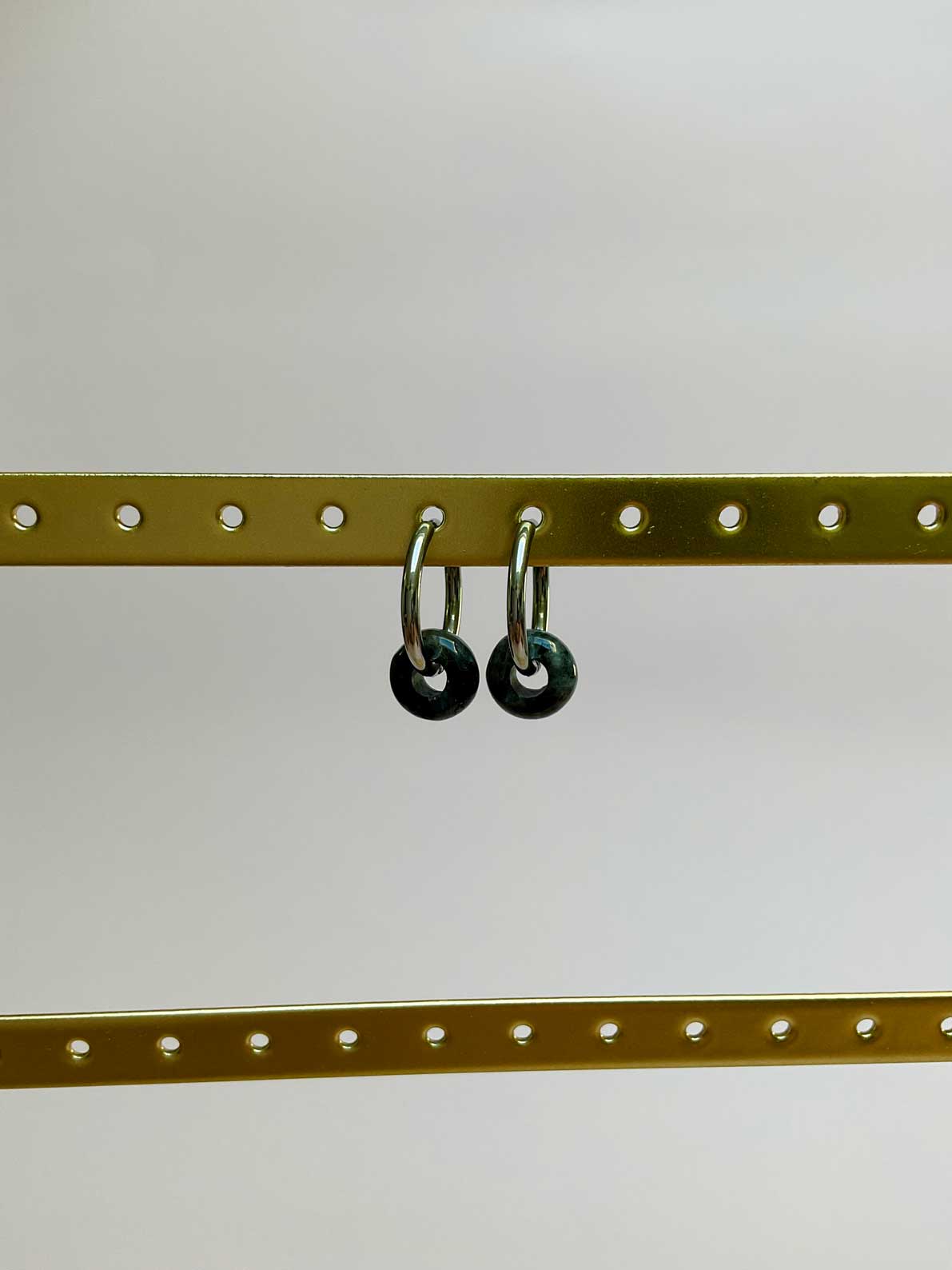Boucles d'oreilles Dani - Agate Mousse