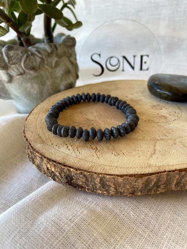 Bracelet Solo - Pierre de lave ovale