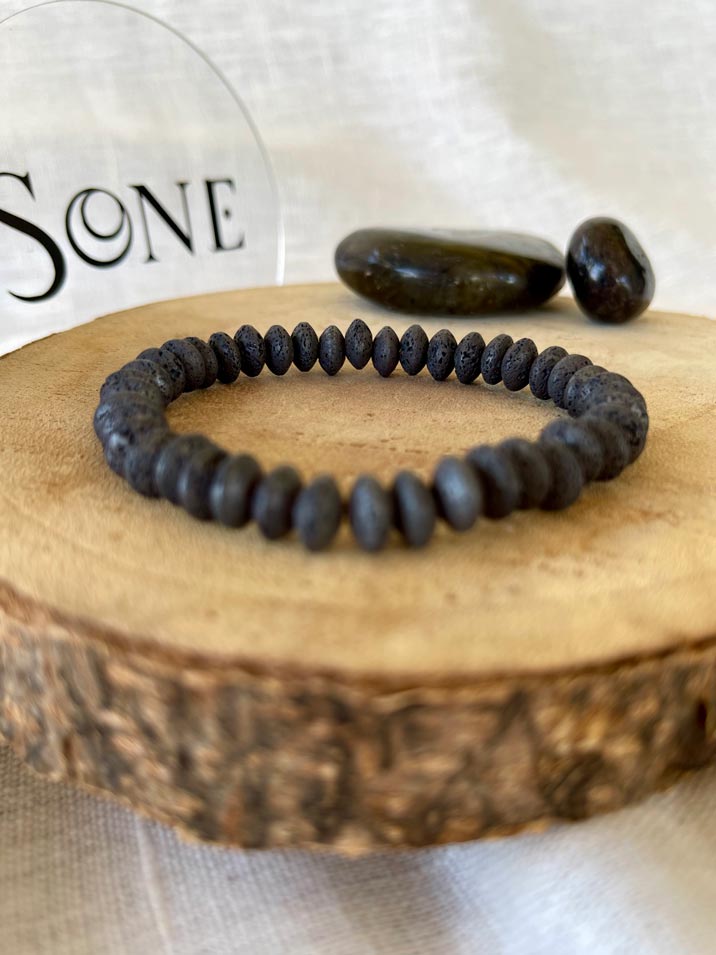 Bracelet Solo - Pierre de lave ovale