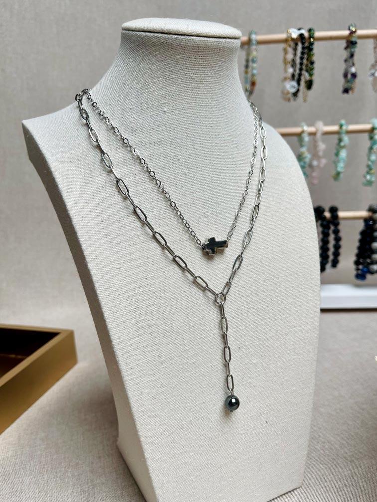 Collier Bill - Onyx ou Hématite