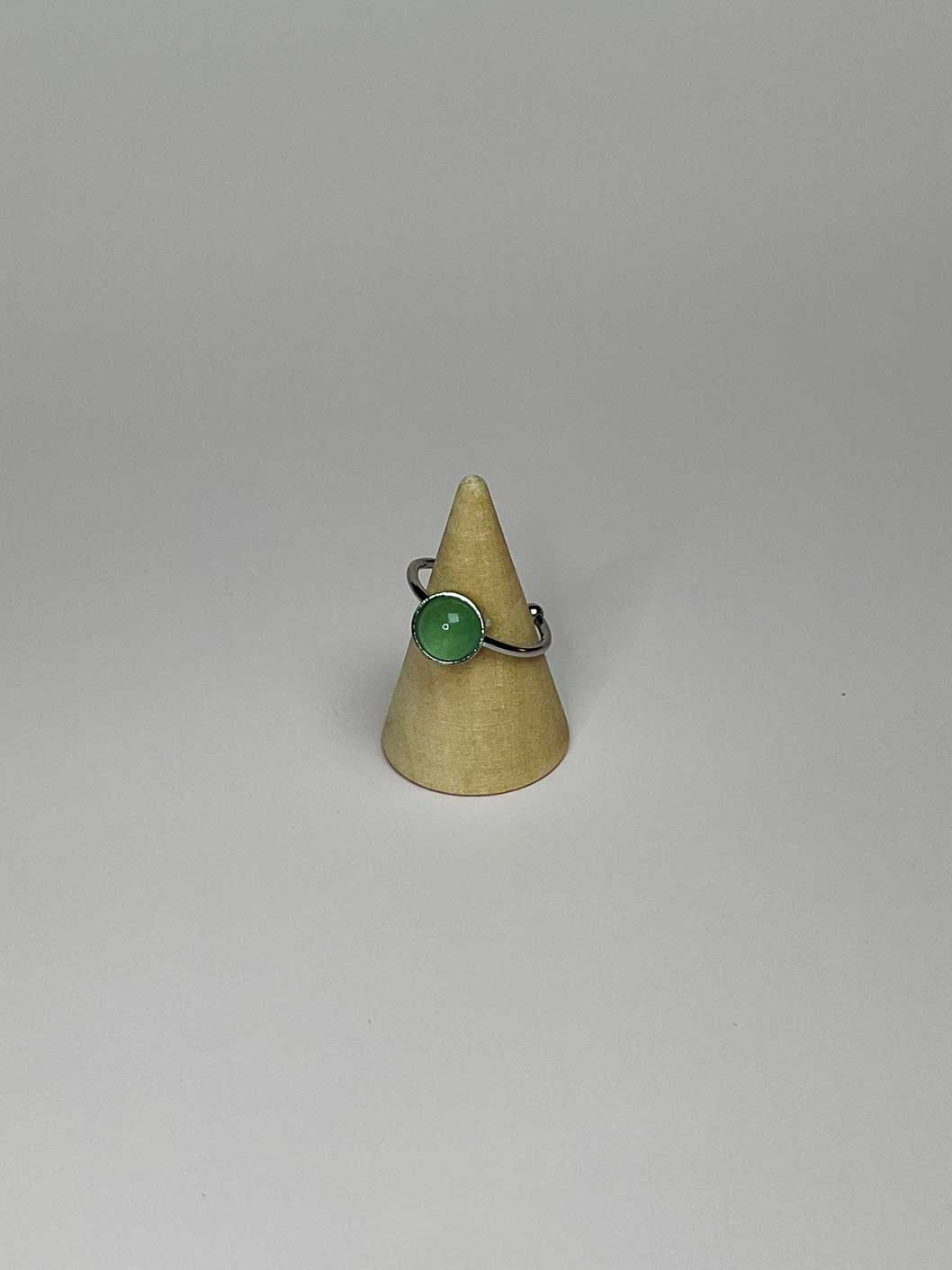 Bague Stella simple - Jade Blanc
