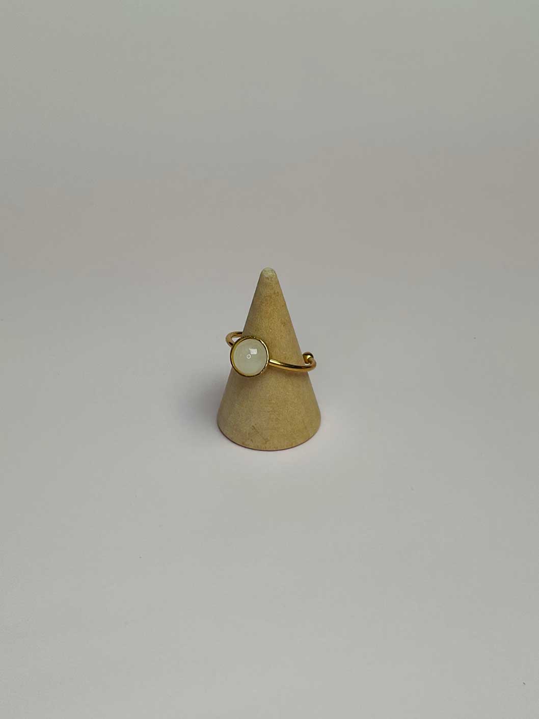 Bague Stella simple - Jade Blanc