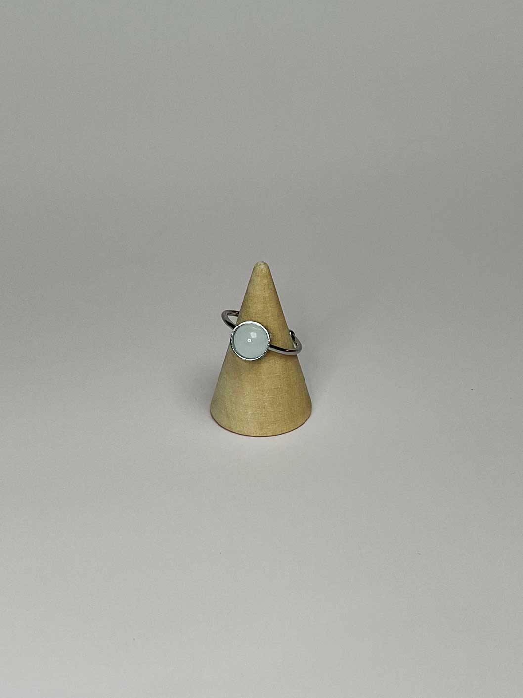 Bague Stella simple - Jade Blanc