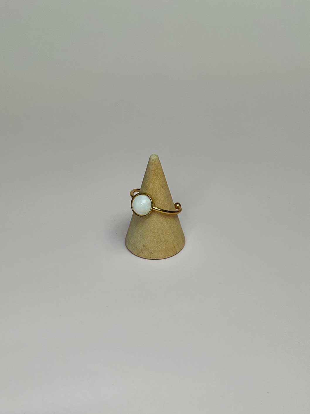 Bague Stella simple - Jade Blanc