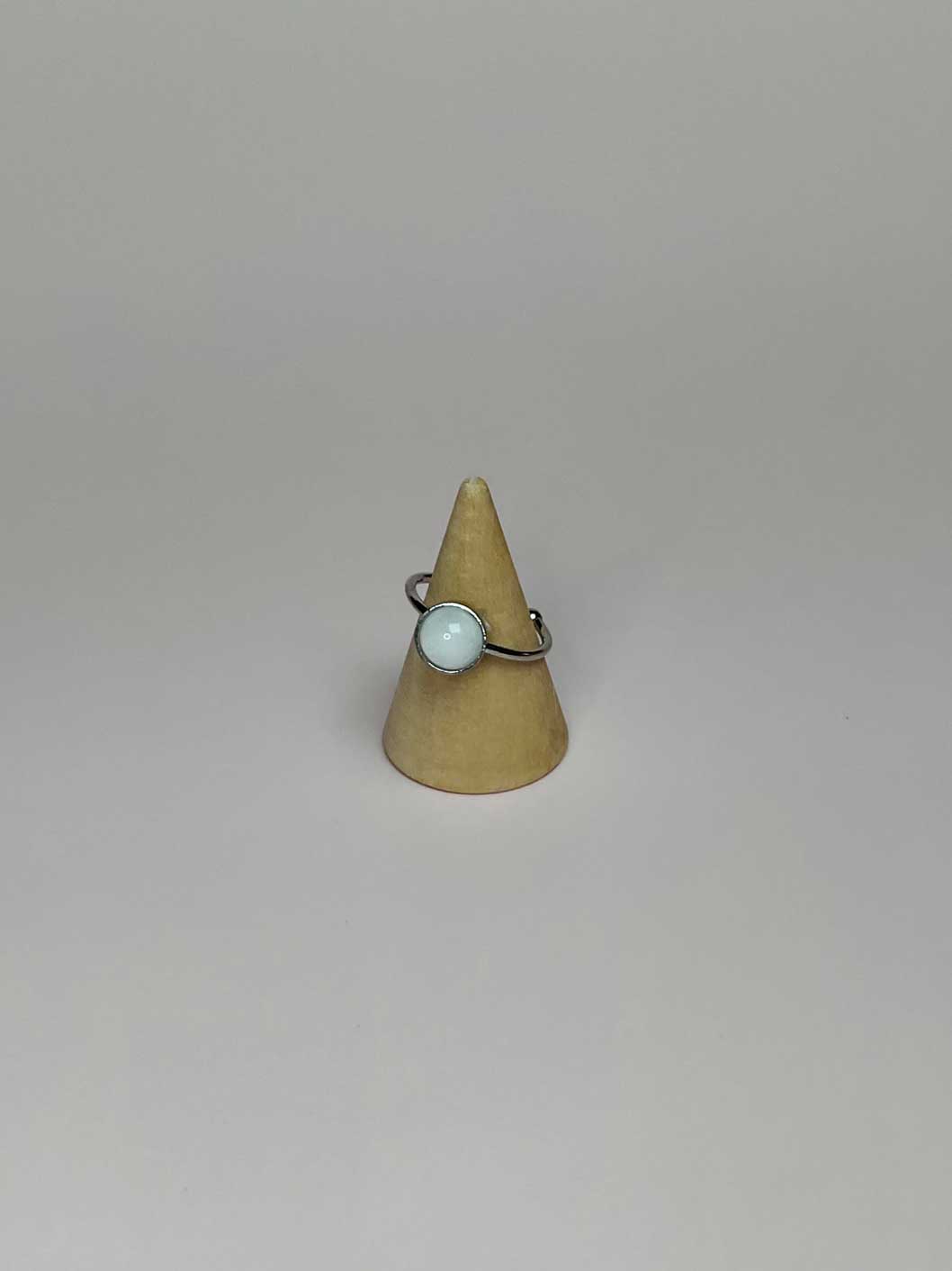 Bague Stella simple - Jade Blanc
