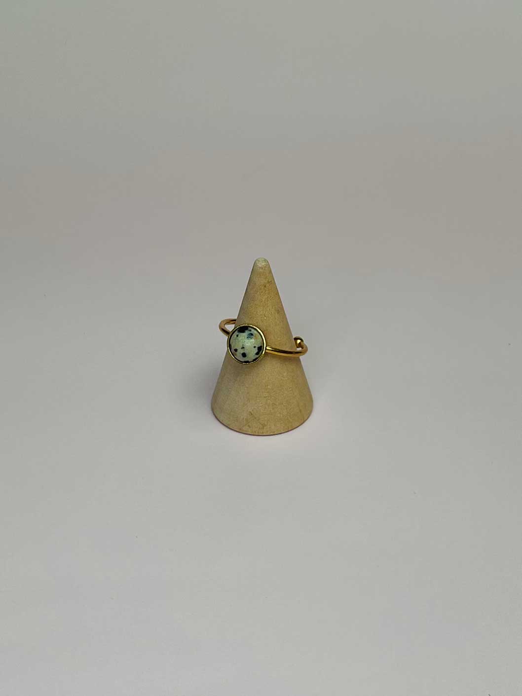 Bague Stella simple - Jade Blanc