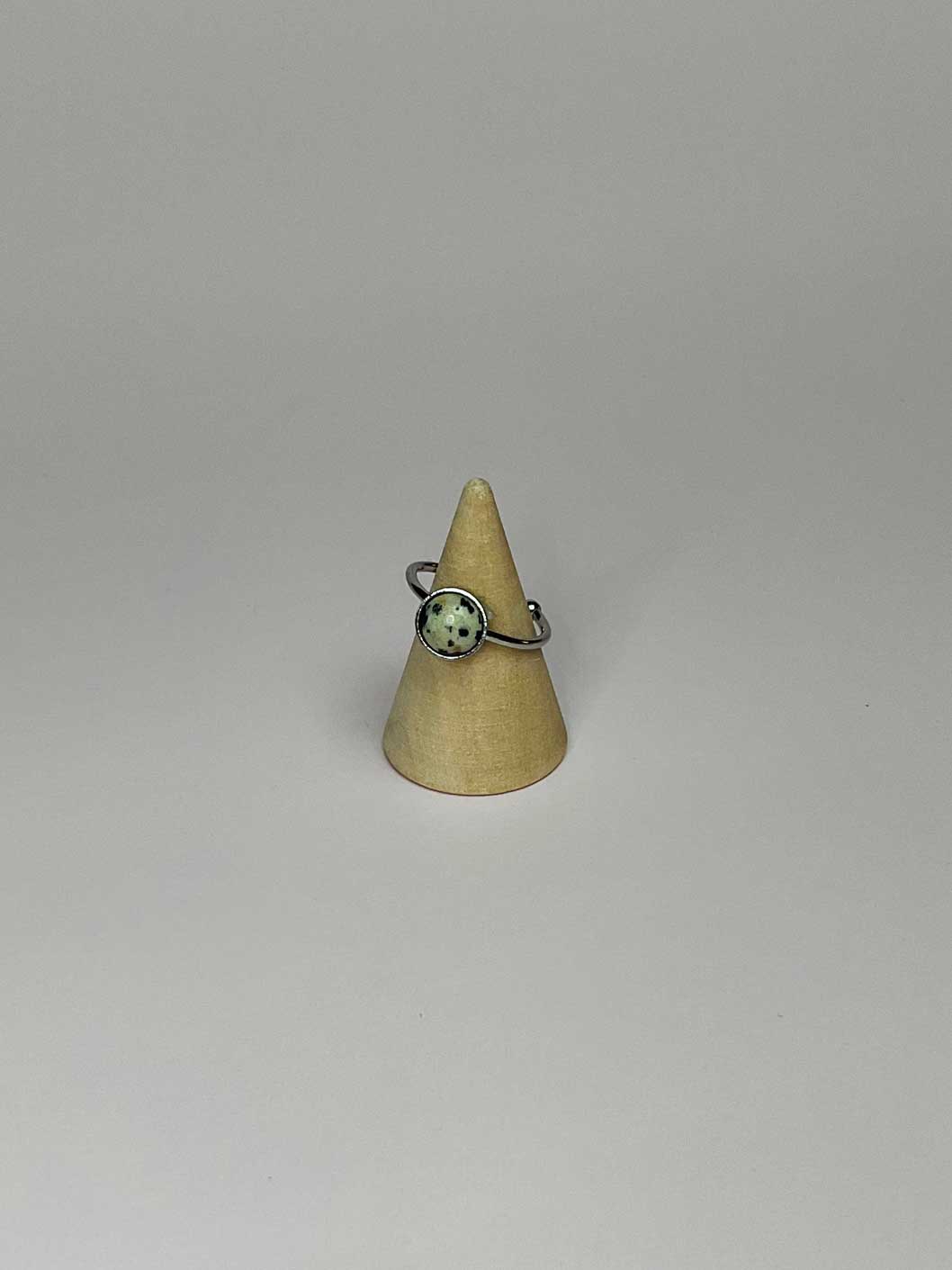 Bague Stella simple - Jade Blanc
