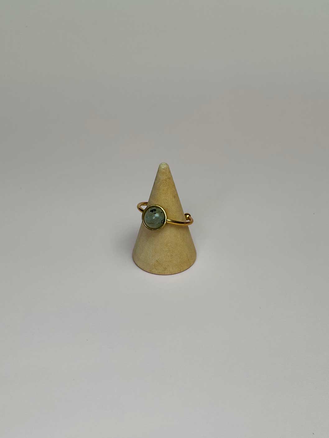 Bague Stella simple - Jade Blanc