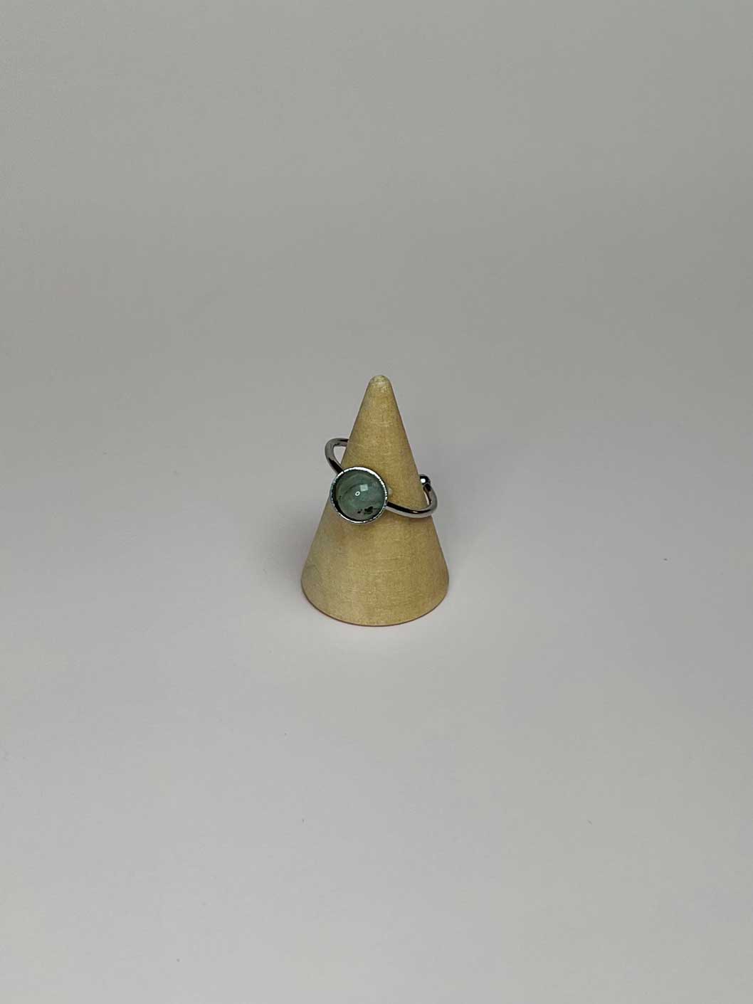 Bague Stella simple - Jade Blanc