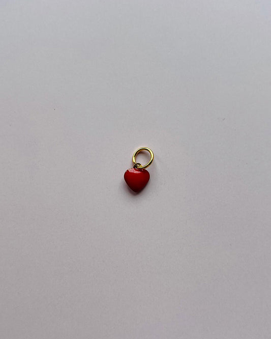 Pampille coeur rouge