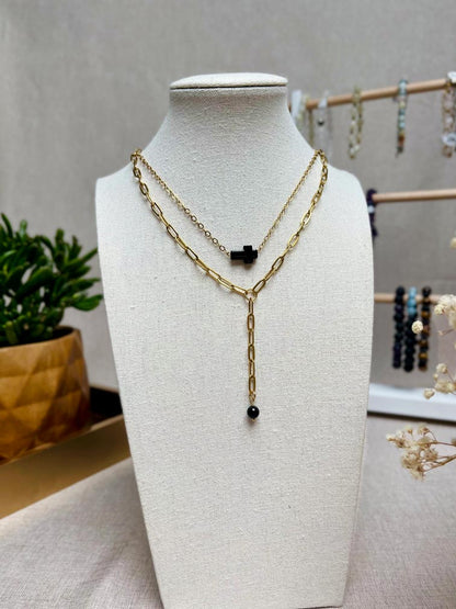 Collier Bill - Onyx ou Hématite