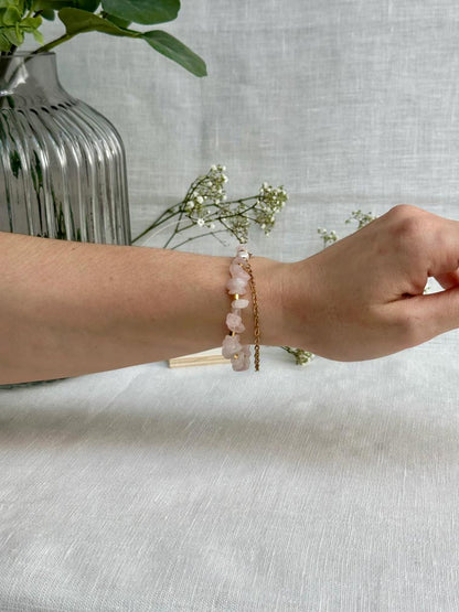 Bracelet Ella - Quartz Rose