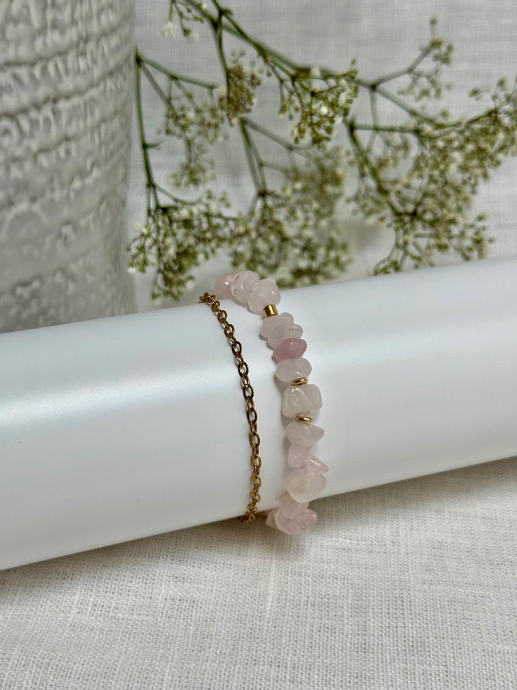 Bracelet Ella - Quartz Rose