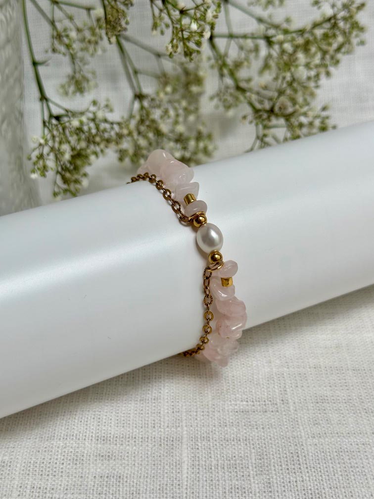 Bracelet Ella - Quartz Rose