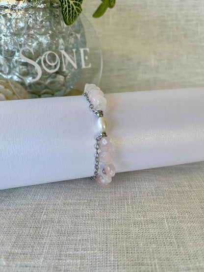 Bracelet Ella - Quartz Rose