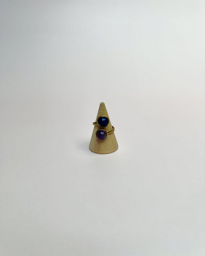 Bague Stella double - Amethyste